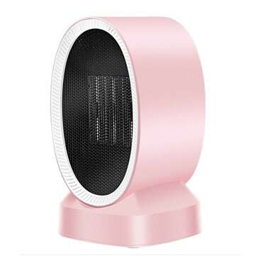 220V Portable Mini Electric Heater Fan Home Office Winter Warmer Table Fan Air Heater (COLOR: PINK)