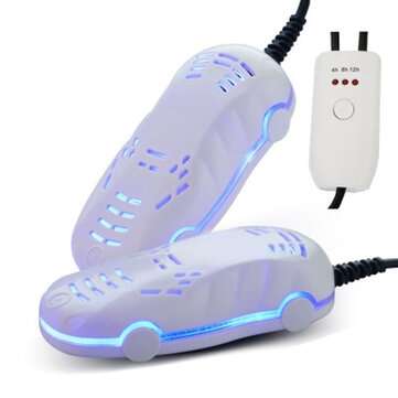 220V UV Shoe Dryer Deodorization Sterilizer Fast Heat Shoe Heater P... (TYPE.: WHITETIMINGWITHLIGHT)