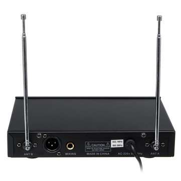 220V Wireless UHF 2 Channel Dual Handheld Microphone Mic System Karaoke KTV