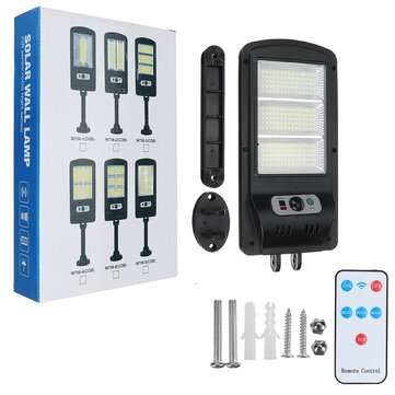 225LED Solar Powered Street Wall Light PIR Motion Sensor Dimmable Lights Outdoor