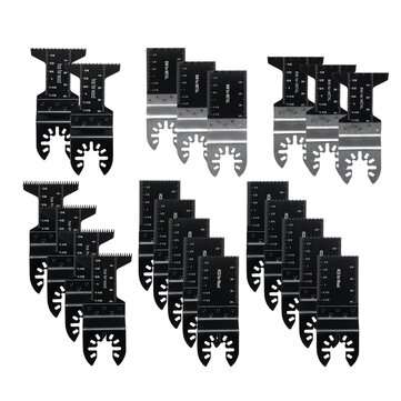 22pcs Universal Multi-tool Mix Oscillating Saw Blade Cutters Quick Release Saw Cutters for Soft Meta