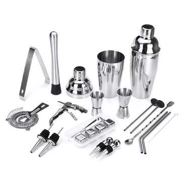 22PCS Cocktail Xixing Tool Alcohol Blending Set Cocktail Mixing Tools Cocktail Shaker  Cocktail Set