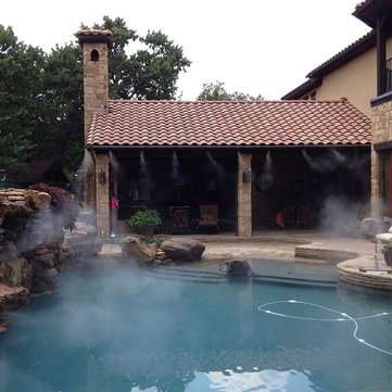 22Pcs/Set 5M Hose Outdoor Cool Patio Misting System Fan Cooler Water Mist Automatic Sprayer Mist Coo