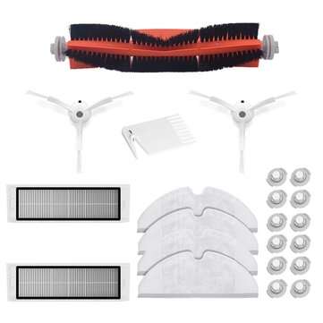 22Pcs Mopping Cloths Main Brush White HEPA Filter for Xiaomi Roborock S6 S5 MAX S60 S65 S5 S50 S55 E