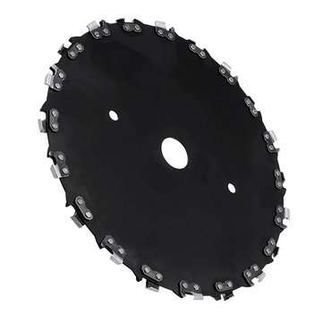 230mm Brushcutter Blade Replacement Brushcutter Saw Blade with Chain for Trimmer Lawnmover
