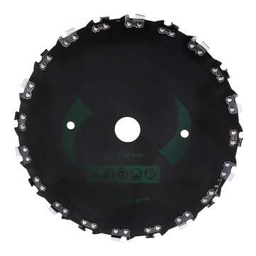 230mm Brushcutter Blade Replacement Brushcutter Saw Blade with Chain for Trimmer Lawnmover