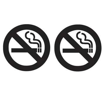 22x10cm No Smoking Reflective Car Stickers Auto Truck Vehicle Motorcycle Decal (COLOR.: BLACK)
