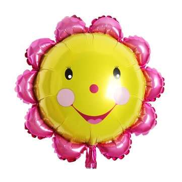 23 Inch Aluminum Foil Sunflower Balloon Smiling Face Balloons Birthday Party Decoration
