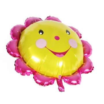 23 Inch Aluminum Foil Sunflower Balloon Smiling Face Balloons Birthday Party Decoration