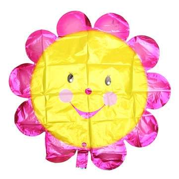 23 Inch Aluminum Foil Sunflower Balloon Smiling Face Balloons Birthday Party Decoration