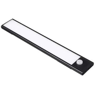 235mm LED Motion Sensor Battery USB Rechargeable Closet Lamp Cabinet Night Light H... (COLOR: BLACK)