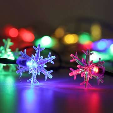 23ft 50 LED Solar Power String Lights Snow Lamp Home Christmas Deco... (LIGHT COLOR: COLOURFULLIGHT)