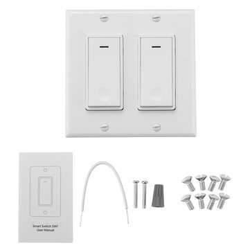 2-4 Gang Smart WiFi Wall Light Fan Switch Modern Panel For Ama... (TYPE: SEVENLIGHTCOLORSWITHREMOTE)