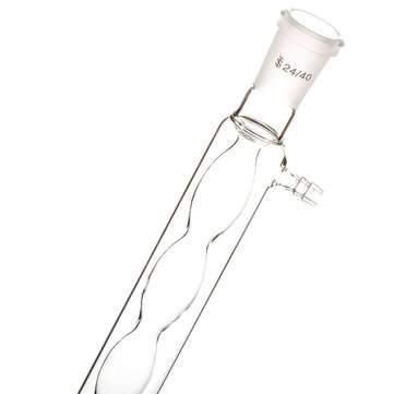 24/40 200mm Glass Allihn Condenser Chemistry Lab Experiment Test With Spherical Inner Tube Straight