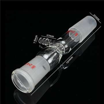 24/40 Glass Vacuum Take Off Adapter Lab Straight Tube Gas Inlet Adapter