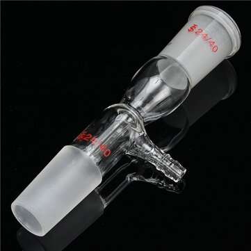 24/40 Glass Vacuum Take Off Adapter Lab Straight Tube Gas Inlet Adapter