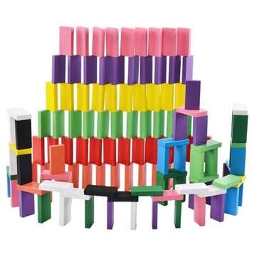 240 pcs Wooden Domino Multicolor Intelligence Development Early Education Puzzle Toys Creative Gifts
