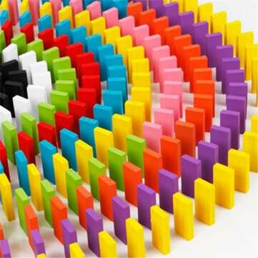 240 pcs Wooden Domino Multicolor Intelligence Development Early Education Puzzle Toys Creative Gifts
