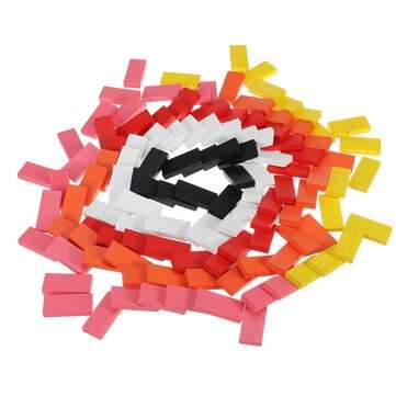 240 pcs Wooden Domino Multicolor Intelligence Development Early Education Puzzle Toys Creative Gifts