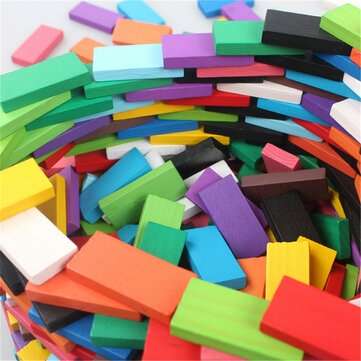 240 pcs Wooden Domino Multicolor Intelligence Development Early Education Puzzle Toys Creative Gifts