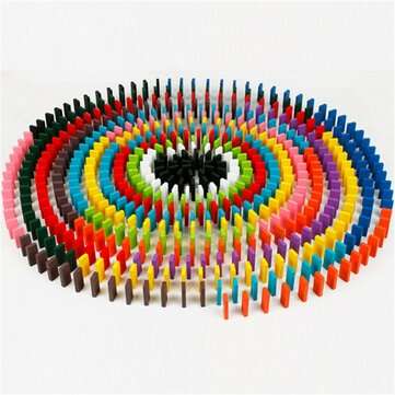 240 pcs Wooden Domino Multicolor Intelligence Development Early Education Puzzle Toys Creative Gifts