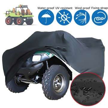 245x50x140CM Black Waterproof Lawnmower Cover Protecter Outdoor Storage