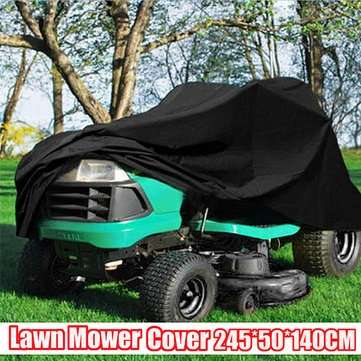 245x50x140CM Black Waterproof Lawnmower Cover Protecter Outdoor Storage