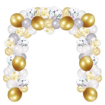 249Pcs Balloon Arch Set Golden White Ballon Arch Air Pump Set Birthday Wedding Baby Shower Garland A