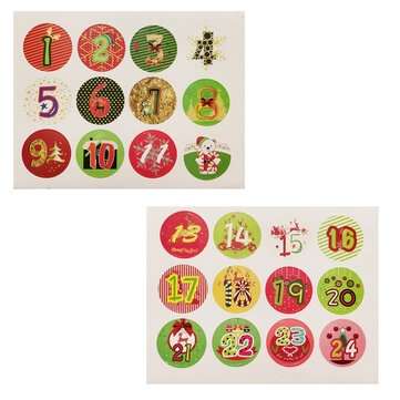 24pcs 10 Colors Christmas Countdown Gift Bag 1-24 Days Pocket Calendar Xmas Party Gift Sack Merry Ch