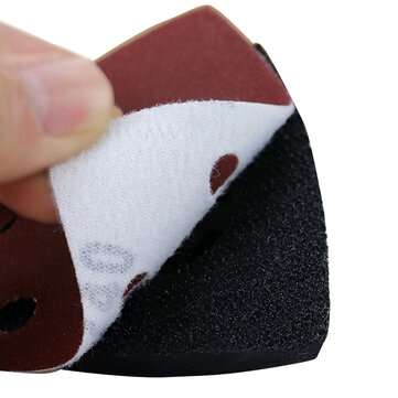 24Pcs Sand Grains Are Uniform Full and Wear-resistant Swing Triangle Six-hole Red Sandpaper for Sand