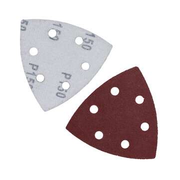 24Pcs Sand Grains Are Uniform Full and Wear-resistant Swing Triangle Six-hole Red Sandpaper for Sand