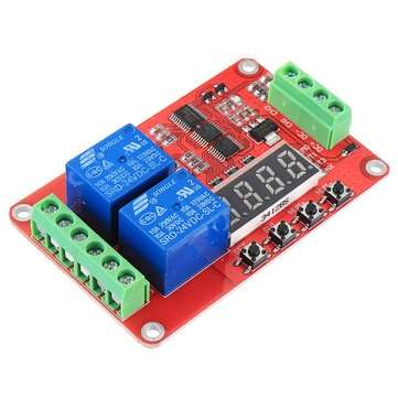 24V 2 Channel Multi-function Relay Module Delay Self-lock CycleTiming Timer Relay