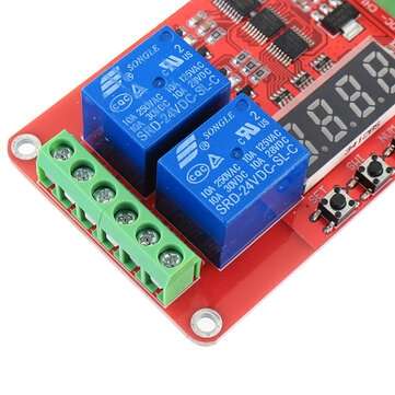 24V 2 Channel Multi-function Relay Module Delay Self-lock CycleTiming Timer Relay