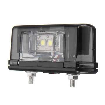 24V 4 SMD Black Car Rear Number License Plate Lights Lamp for Truck Trailer Lorry