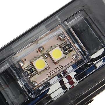 24V 4 SMD Black Car Rear Number License Plate Lights Lamp for Truck Trailer Lorry