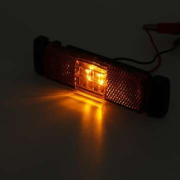 24V Car 4LED Side Maker Light For Truck 8W 6000K Waterproof (COLOR: YELLOW)