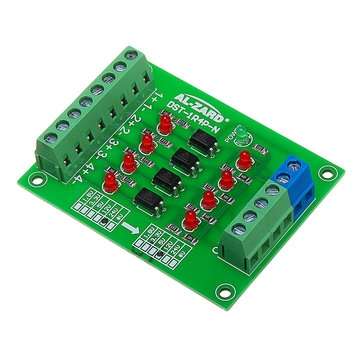 24V To 12V 4 Channel Optocoupler Isolation Board Isolated Module PLC Signal Level Voltage Converter