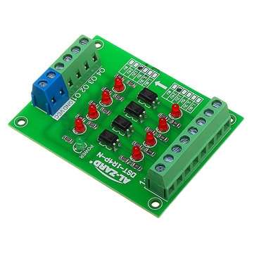 24V To 12V 4 Channel Optocoupler Isolation Board Isolated Module PLC Signal Level Voltage Converter