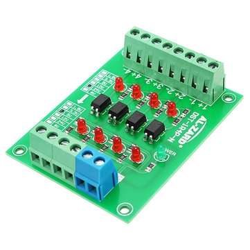 24V To 5V 4 Channel Optocoupler Isolation Board Isolated Module PLC Signal Level Voltage Converter B