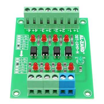 24V To 5V 4 Channel Optocoupler Isolation Board Isolated Module PLC Signal Level Voltage Converter B