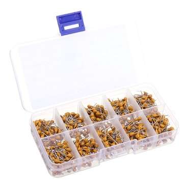 24Value 500Pcs 0.1uF-1000uF Electrolytic Capacitors + 10Value 600 Pcs 0.1uF-10uF Ceramic Capacitor A