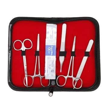 25 In 1 Skin Suture Surgical Training Kit Silicone Pad Needle Scissors Tools Kit