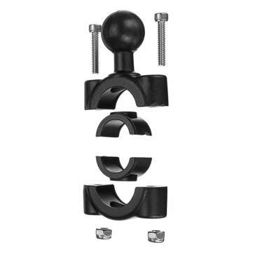 25.4-38MM Motorcycle Handlebar Rail Mount U Bolt Mounting Base 1" Ball Head Universal