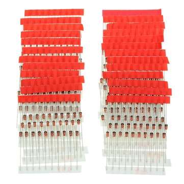 250 Pcs 25 Values 1W Zener Diode Assorted Kit 3V To 33V Assortment Kit