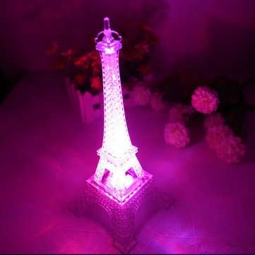 25.5cm Led Colors Changing Eiffel Tower Night Light Romantic Decorative Lights Decor Gift