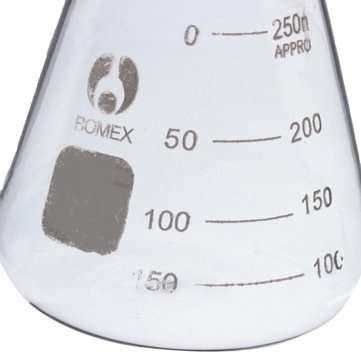 250ml Graduated Narrow Mouth Glass Erlenmeyer Flask Conical Flask 29/40 Ground Joints