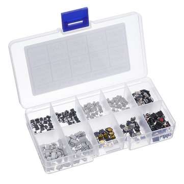 250pcs 10 Types Tactile Push Button Touch Switch Remote Keys Button Microswitch for school education