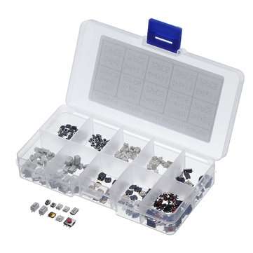 250pcs 10 Types Tactile Push Button Touch Switch Remote Keys Button Microswitch for school education