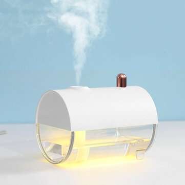 250ML Ultrasonic Air Humidifier LED Lamp Air Purifier (COLOR1: WHITE)
