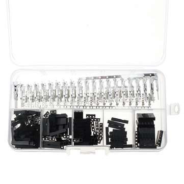 250pcs 2.54mm Dupont Connector 1/2/3/4/5 Pin Male Female Header Housing Crimp Connectors Terminal Ju